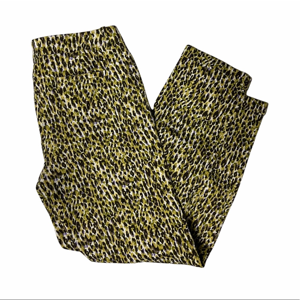J Crew Cafe Capri‎ Geometric Pants Size 4 Tall EUC